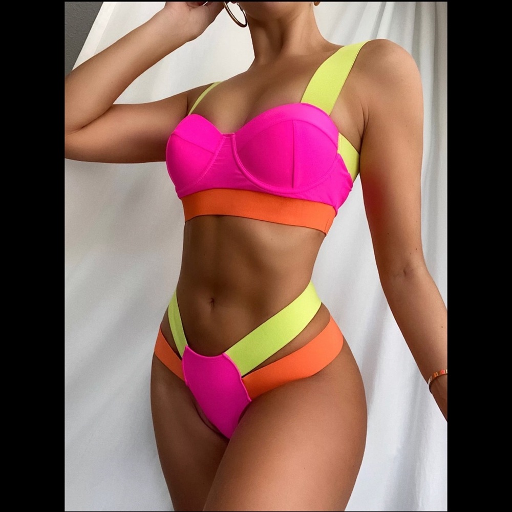 New 💕 2022 Bandage High Waist Women Bikini - Picture 1 of 4